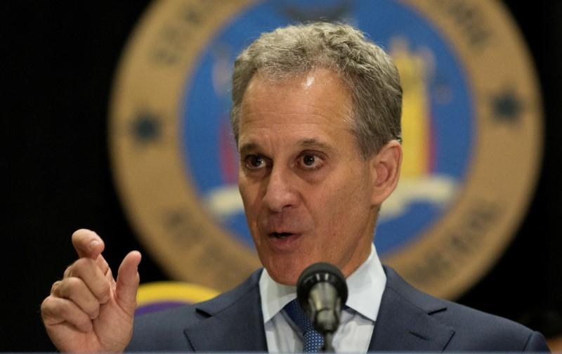 FILE PHOTO: New York Attorney General Schneiderman announces the filing of a multistate lawsuit in New York City